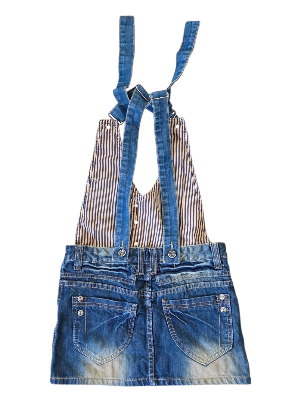 🌟Denim Overall Skirt Dress - Blue - Picture 2 of 8
